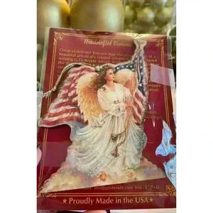 Patriotic‎ angel ornament